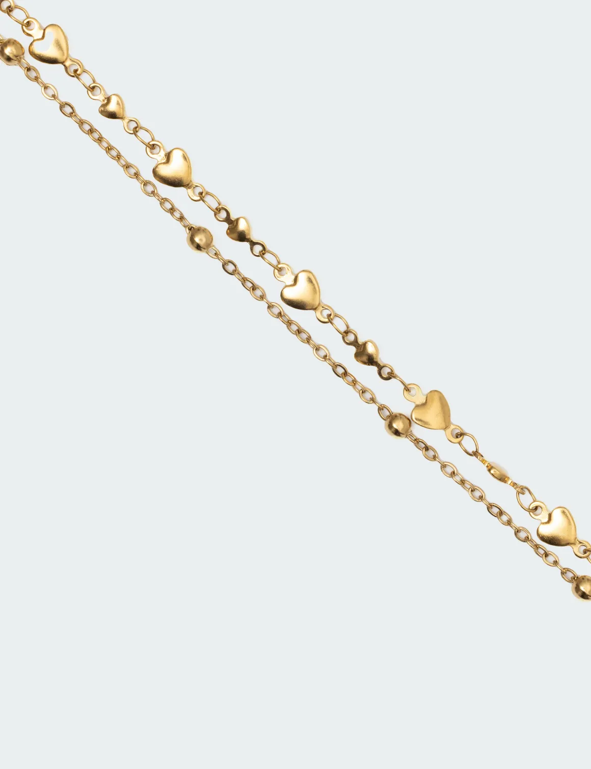 Double Chain Heart Bracelet