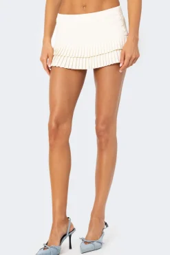 Double Pleated Mini Skort