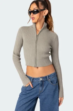 Double Zip Up Cardigan