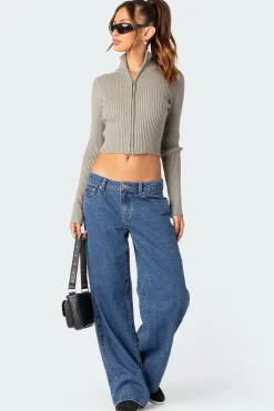 Double Zip Up Cardigan