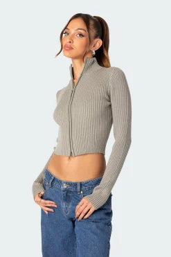 Double Zip Up Cardigan
