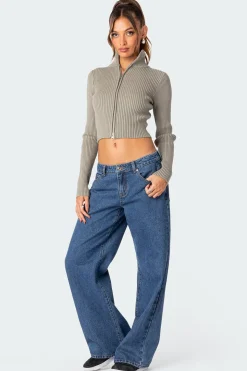 Double Zip Up Cardigan
