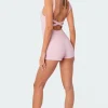 Drea Open Back Ribbed Romper
