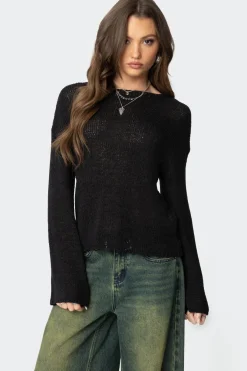 Drop Shoulder Light Knit Sweater