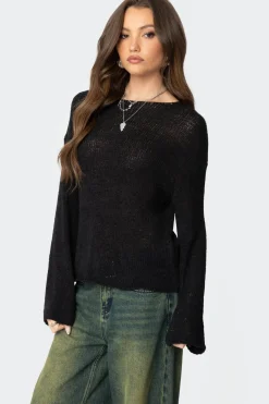 Drop Shoulder Light Knit Sweater