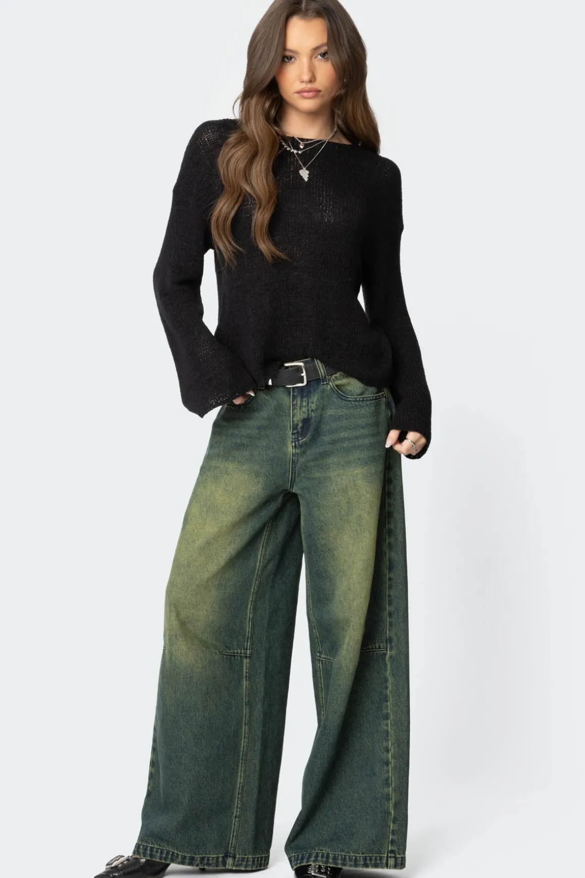 Drop Shoulder Light Knit Sweater
