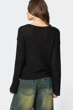 Drop Shoulder Light Knit Sweater