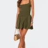 Drop Waist Smocked Mini Dress