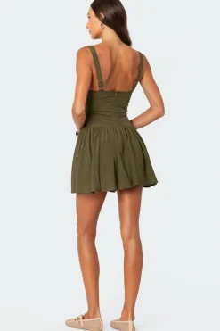 Drop Waist Smocked Mini Dress