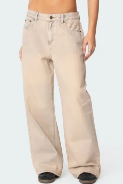 Dusty Washed Low Rise Jeans