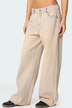 Dusty Washed Low Rise Jeans