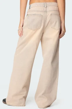 Dusty Washed Low Rise Jeans