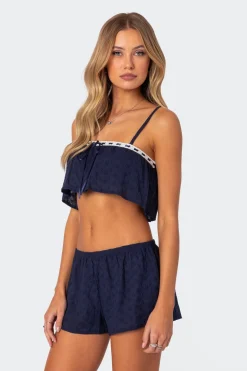 Edan Eyelet Crop Top