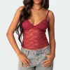 Eira Sheer Lace Tank Top