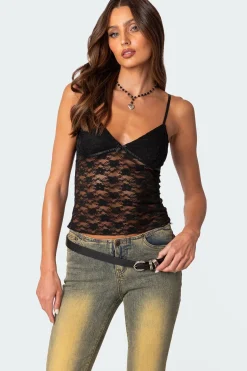 Eira Sheer Lace Tank Top