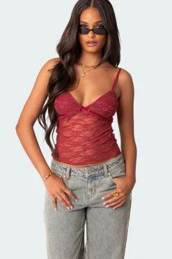 Eira Sheer Lace Tank Top