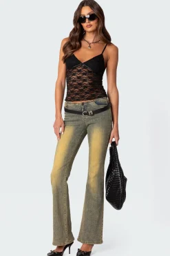 Eira Sheer Lace Tank Top