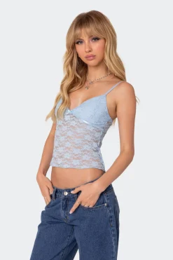 Eira Sheer Lace Tank Top