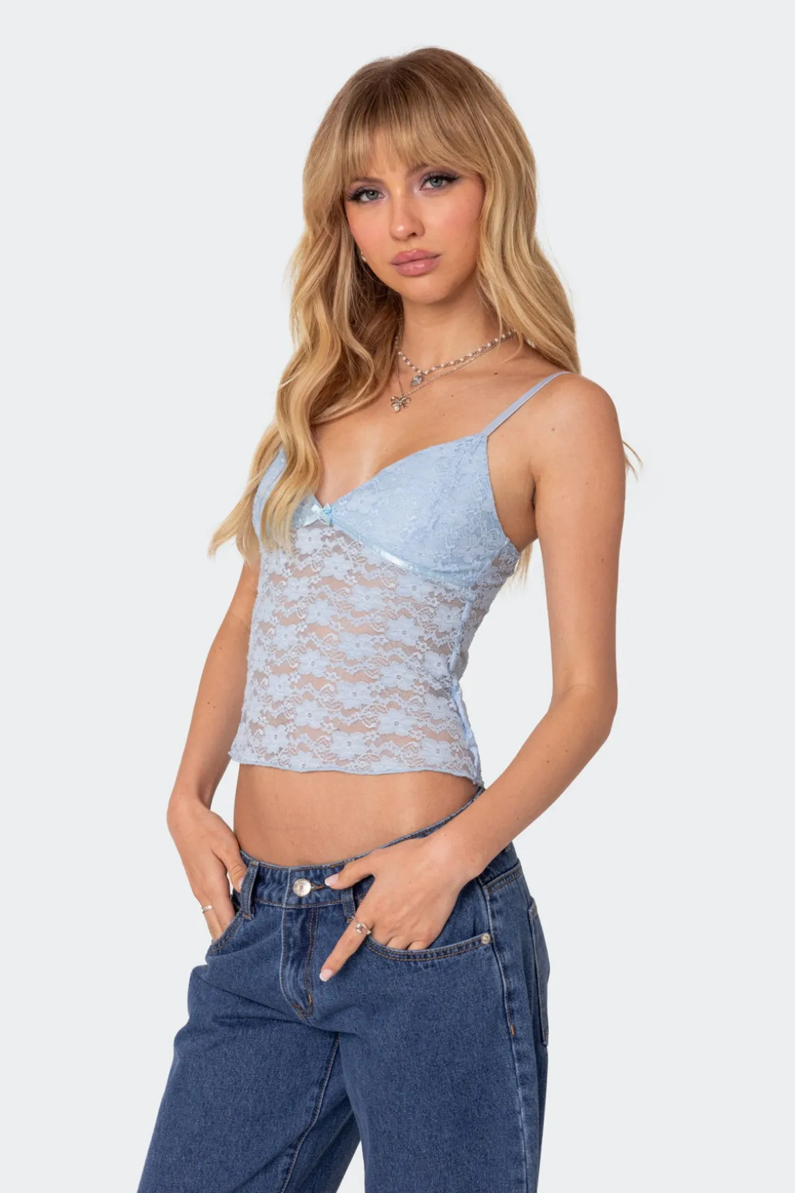Eira Sheer Lace Tank Top