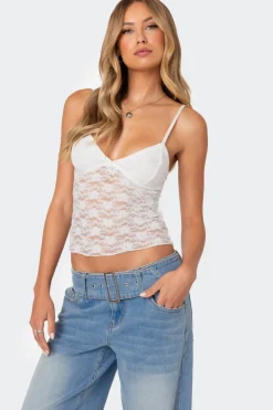 Eira Sheer Lace Tank Top
