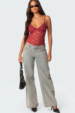Eira Sheer Lace Tank Top