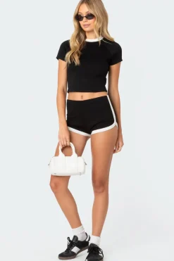 Elana Contrast Micro Shorts