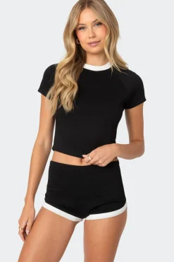 Elana Contrast Raglan Top