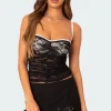 Eleanor Bra Detail Sheer Lace Top