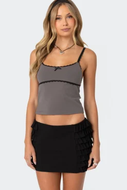 Elin Lace Trim Tank Top