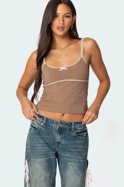 Elin Lace Trim Tank Top