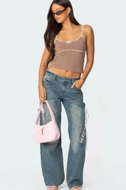 Elin Lace Trim Tank Top