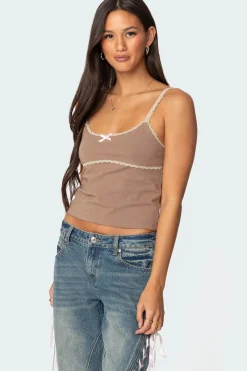 Elin Lace Trim Tank Top