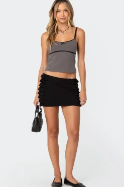 Elin Lace Trim Tank Top