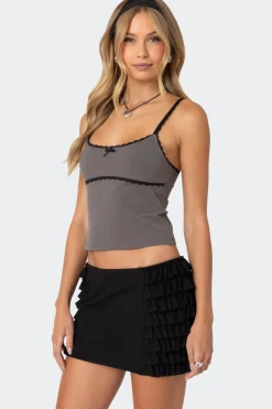 Elin Lace Trim Tank Top