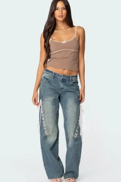 Elin Lace Trim Tank Top