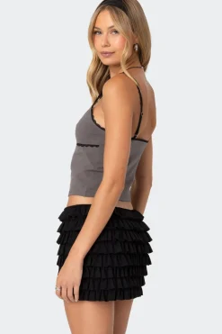 Elin Lace Trim Tank Top