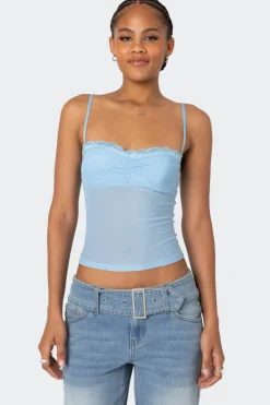 Elina Sheer Mesh Bra Top