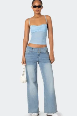 Elina Sheer Mesh Bra Top