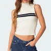 Eliza Ribbed High Neck Top
