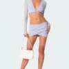 Eloise Low Rise Wrap Mesh Mini Skirt