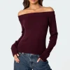 Elona Off Shoulder Knit Top