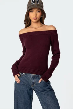 Elona Off Shoulder Knit Top