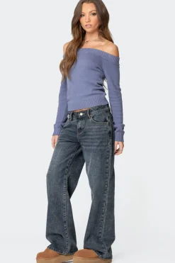 Elona Off Shoulder Knit Top