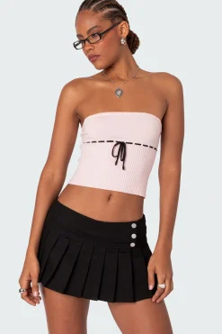 Elsie Knitted Tie Tube Top