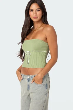 Elsie Knitted Tie Tube Top