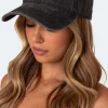 Embroidered Bow Washed Baseball Cap
