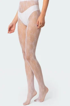 Embroidered Lacey Tights