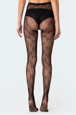 Embroidered Lacey Tights