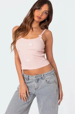 Emilia Ribbed Bow Tank Top