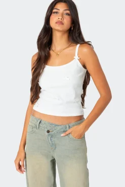 Emilia Ribbed Bow Tank Top